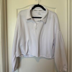 Aerie White sweatshirt size Large